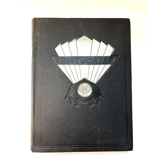 1931 The Kentuckian Vntg Yearbook University of Kentucky Art Deco Embossed Cover - Picture 1 of 6